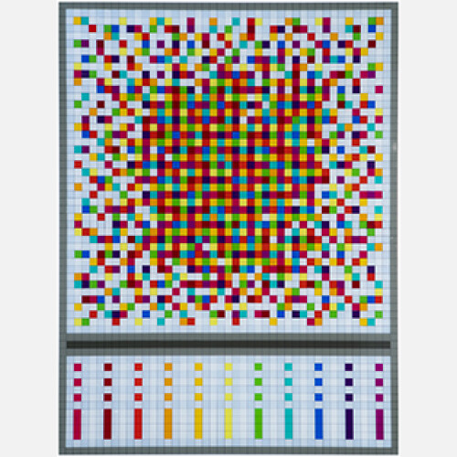 Abstract Composition 8 Rainbow Buckshot